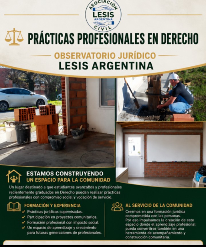Acceso a la justicia desde la comunidad: LESIS Argentina impulsa un espacio de prácticas jurídicas con compromiso social